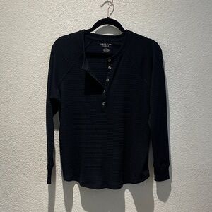 American Eagle Dark Gray Knit Top size small